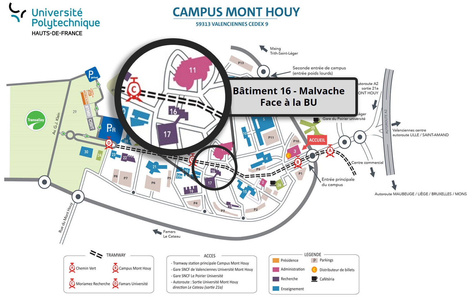 Carte du campus