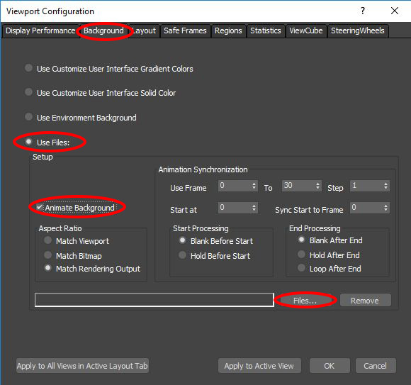 max background global settings